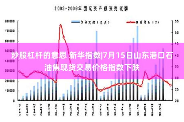 炒股杠杆的意思 新华指数|7月15日山东港口石油焦现货交易价格指数下跌