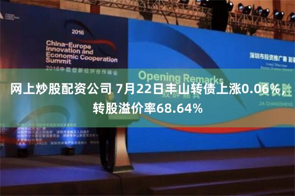 网上炒股配资公司 7月22日丰山转债上涨0.06%，转股溢价率68.64%