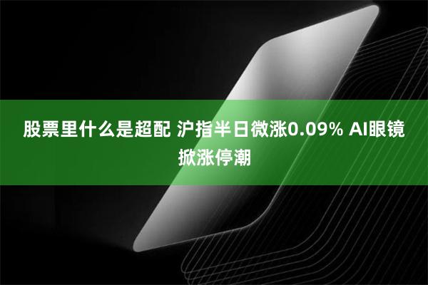 股票里什么是超配 沪指半日微涨0.09% AI眼镜掀涨停潮