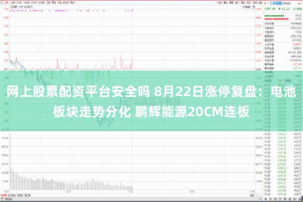 网上股票配资平台安全吗 8月22日涨停复盘：电池板块走势分化 鹏辉能源20CM连板