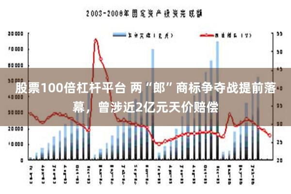 股票100倍杠杆平台 两“郎”商标争夺战提前落幕，曾涉近2亿元天价赔偿