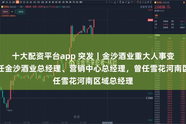 十大配资平台app 突发丨金沙酒业重大人事变动：李濮任金沙酒业总经理、营销中心总经理，曾任雪花河南区域总经理